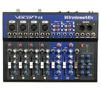 VOCOPRO WirelessMix-2 - Mixer per karaoke con 2 microfoni wireless UHF e registratore audio SD