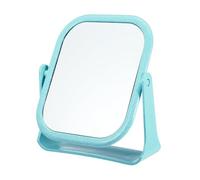 VOCOSTE Specchio Trucco A Doppia Faccia Blu In Plastica Per Donne | Materiale: Plastica E Vetro, Dimensioni: 16x4.7x18cm, Utilizzo: Scrivania, Camera Da Letto, Bagno
