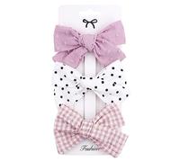 VOCUE 3/4PCS Ragazze Bow Hair Clip Set Bowknot Tessuto Forcine Hairstyle Accessori Dolce Floreale Fermagli per capelli per