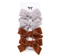 VOCUE 3/4PCS Ragazze Bow Hair Clip Set Bowknot Tessuto Forcine Hairstyle Accessori Dolce Floreale Fermagli per capelli per