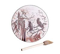 VOCUE Drum Sound Healer Drum Handmade Shamanic Drum Siberian Music Drums con Drum Stick Ornamenti Kit