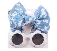 VOCUE Fascia per capelli con fiocco e 2 accessori per la testa del bambino, alla moda, accessori per capelli, accessori per foto da spiaggia