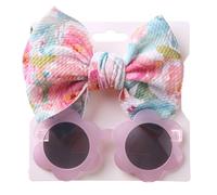 VOCUE Fascia per capelli con fiocco e 2 accessori per la testa del bambino, alla moda, accessori per capelli, accessori per foto da spiaggia