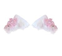 VOCUE Fermaglio per capelli con orecchie in peluche con fiocco, set di fermagli per capelli per costume cosplay per donne e ragazze decorazioni per capelli