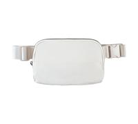 VOCUE Marsupio impermeabile in nylon da uomo, a tracolla, grande capacità, per corsa, viaggi, sport, bianco, As Shown