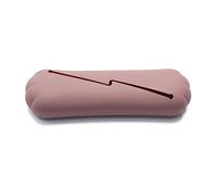 VOCUE Porta pennelli da trucco da viaggio in silicone per pennelli da trucco borsa morbida portatile porta pennelli cosmetici chiusura impermeabile, Colore carne., 21*6.8cm