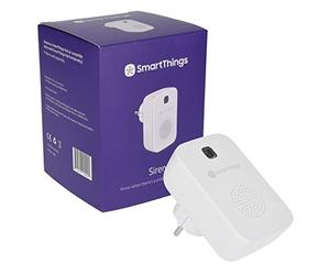 Vodafone - Sirena Sercomm V-Home, Sirene ZB, collegamento con dispositivi SmartThings, portata 30-45 m, fino a 85 decibel con luce rossa, 140 g, colore bianco
