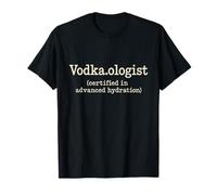 Vodkaologist Certificato Avanzata Idratazione Divertente Vodka Amante Maglietta
