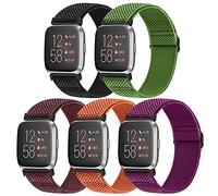 Vodtian - Cinturino elastico compatibile con Fitbit Versa 2/Versa Lite/Versa Special Edition, cinturino regolabile in nylon intrecciato di ricambio per cinturino sportivo da donna e uomo