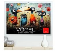 Vögel - ein schöner Tag (hochwertiger Premium Wandkalender 2026 DIN A2 quer), Kunstdruck in Hochglanz: Jeder Tag, ein malerischer Vogel-Tag.