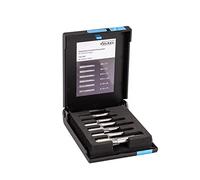 VÖLKEL Set di attrezzi per filettatura, per nipplo lubrificante, set da 6 pezzi, in scatola di plastica, maschi professionali per filettatura filettatura, filettatura metrica ISO e filettatura per