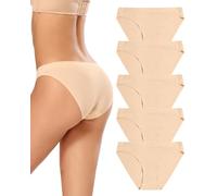 VOENXE Slip Mutande Bikini da Donna Senza Cuciture,Invisibili Mutande Biancheria Intima Sexy,Multipla Culotte Microfibra Intimo Mutandine, Elasticizzato Mutanda Invisibile Seamless Panties,Pacco da 5