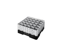 Voetglazenkorf m/3 panni opzet 500 X 500 H 225 mm max 174 mm 25 comp. Cambro 25S638-110 Black