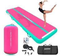 VOFiTNY Ginnastica Air Tumble Track Tumbling Track, Tappetino gonfiabile per allenamento ginnastica con pompa elettrica, Pista per uso domestico e in palestra, tappetino 4 m x 1 m x 0,1 m, rullo 100 x