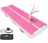 VOFiTNY Tappetino ad aria per ginnastica double face, multiuso, 25,4 x 8,4 x 10,2 cm, robusto, per casa/palestra, colore: ciano/rosa acceso