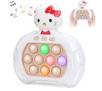 Vofolen Pop Fidget Toys Pop Elettronico Quick Push Bubble Game Squeeze Toys Relieving Stress Pulsante Puzzle Game Mini Handheld Controller Game Sensory Fidget Toy per Bambini Adulti White