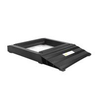 VoFPwcSaa Supporto per la Pulizia dei Pneumatici per Motocicletta Portatile in Alluminio Ruota per Pneumatici per Moto Catena Pulita Lubrificazione Rulli per Ripiani Rampa di Sollevamento(Black)