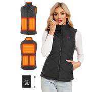 Vofuoti Gilet Riscaldato Donna, Giacca Riscaldata con USB, Taglio Sottile, 3 Livelli di Calore con Power Bank per Attività all'aperto