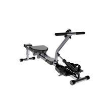 Vogatore con schienale, attrezzatura for allenamento fitness, pagaia doppia pieghevole idraulica, resistenza silenziosa, piccolo supporto for telefono, argento
