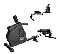 Vogatore Da Casa，Allenamento completo del corpo, basso impatto, 2 in 1 remo e pedalare, spazio ridotto，Vogatore per casa pieghevole,Portata fino a 150 kg.
