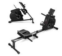 Vogatore Domestico, Rowshaper Compatto, Vogatore Pieghevole con 8 Livelli, Monitor LCD, Rulli A Pavimento, Row Shaper con Resistenza Magnetica, Vogatore Cardio, Attrezzature per Il Fitness A Casa