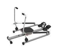 Vogatore idraulico compatto, cuscino ergonomico per braccia | Vogatore con LCD, portata 120 kg, per esercizi cardio, vogatore pieghevole, fitness, regolabile