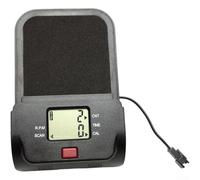 Vogatore nero contatore con connettore a 2 pin Sm e supporto per telefono cellulare in plastica ABS, display conteggio calorie più movimenti medi al minuto per attrezzi da palestra (nero)