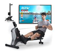 Vogatore Pieghevole per Casa YM ROW 1000 Magnetico, Salvaspazio, Silenzioso e Ergonomico, Robusto e Compatto, 8 livelli di resistenza, Bluetooth + App (Kinomap), Guida Scorrevole in Alluminio