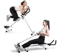Vogatore Professionale per Casa, Multifunzione 4 in 1, LAT Machine e Vogatore, con Sedili Comodi Ergonomici, per Allenamento Muscolare, Fitness a Casa