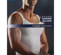 Vogatore spalla stretta in 100% cotone a costine Uomo Intimo canotta CAGI 35902