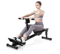 Vogatori per Casa Pieghevole da Interno, Attrezzatura da Canottaggio con Resistenza Regolabile con Display Digitale, Vogatore Per Allenamento Per Palestra, Remoergometro Rowing Machine