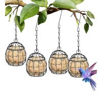 Vogelfutterstation, 4 Stück vogelfutterspender zum aufhängen, Vogelfutterspender mit S-förmiger Haken, Metall Bird Feeder für Vögel, Wildvögel, Spatzen, Rotkehlchen usw，Ganci di ferro, recinzioni per