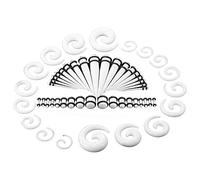 Vogem Set di 54 dilatatori per orecchio da 14 G-00G/1,6 mm-10 mm, dilatatori per orecchio, dilatatori e dilatatori in acrilico, a spirale, per donne e uomini, 14G-00G, Acrilico