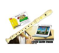 Voggenreiter Flauto in plastica per bambini dai 6 anni in su, con Flute Master (app software di apprendimento), impugnatura barocca, colore bianco crema, plastica, 1127