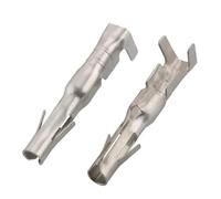 VOGGWBMQ 20/50/100/200Pcs 2.3mm Automotive Brass Electrical Wiring Terminal Tin Plated Male Female Round Pin DJ212A-2.3A DJ222A-2.3A (Female,One Size)