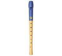 Voggys - Flauto dolce in legno e plastica, con testa di flauto blu, diteggiatura tedesca