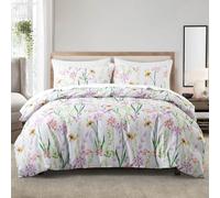 VOGIAY Copripiumino 220 x 240 motivo floreale, set da letto botanico con cerniera, biancheria da letto matrimoniale per adulti, con federa 65 x 65 cm