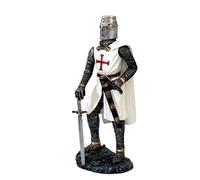 Vogler Cavalieri templari con spada, statuetta templare cavaliere scultura decorativa