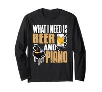 Voglia di Birra E Pianoforte Umorismo Maglia a Manica