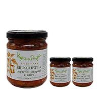 Voglia Di Puglia Bruschetta Peperoni Capperi E Olive Olio Extravergine 3 Confezioni da 190 gr