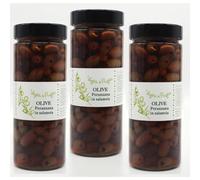 Voglia Di Puglia Olive Nere Peranzana In Salamoia Vaso Ergo 330g sgocciolato 3 Vasi