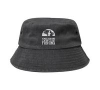 Voglio Andare A Pescare Unisex Cotone Secchio Cappelli Confortevole Cappelli di Benna Casual Bucket Hat per Spiaggia Viaggi Campeggio