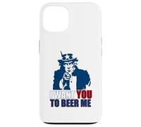 Voglio che tu mi birri zio Sam luglio 4 Bere meme sul retro Custodia per iPhone 13