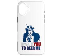 Voglio che tu mi birri zio Sam luglio 4 Bere meme sul retro Custodia per iPhone 16 Plus