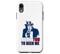 Voglio che tu mi birri zio Sam luglio 4 Bere meme sul retro Custodia per iPhone XR