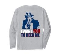 Voglio Che tu Mi birri Zio Sam luglio 4 Bere Meme sul Retro Maglia a Manica