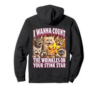 Voglio contare Le Rughe sul Tuo Gatto Stink Star Felpa con Cappuccio