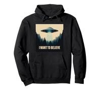 Voglio Credere Classico UFO UAP Craft Dream Incontro Felpa con Cappuccio