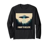 Voglio Credere Classico UFO UAP Craft Dream Incontro Maglia a Manica