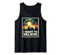 Voglio Credere Mistero Cosmico UFO Craft Alieni Visitatore Canotta